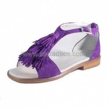 Sandalias de ante morado de...